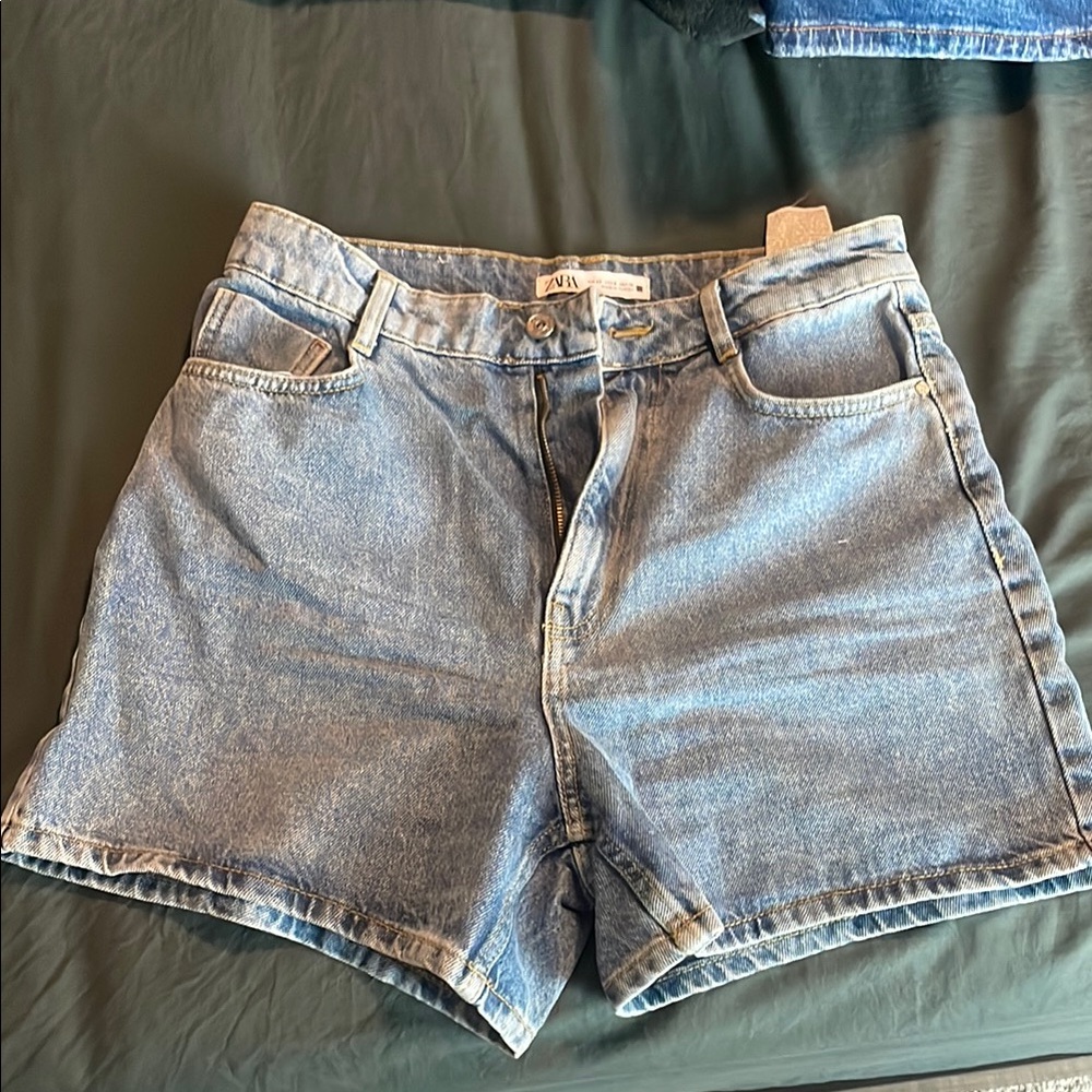 Zara Denim High-Waisted Shorts